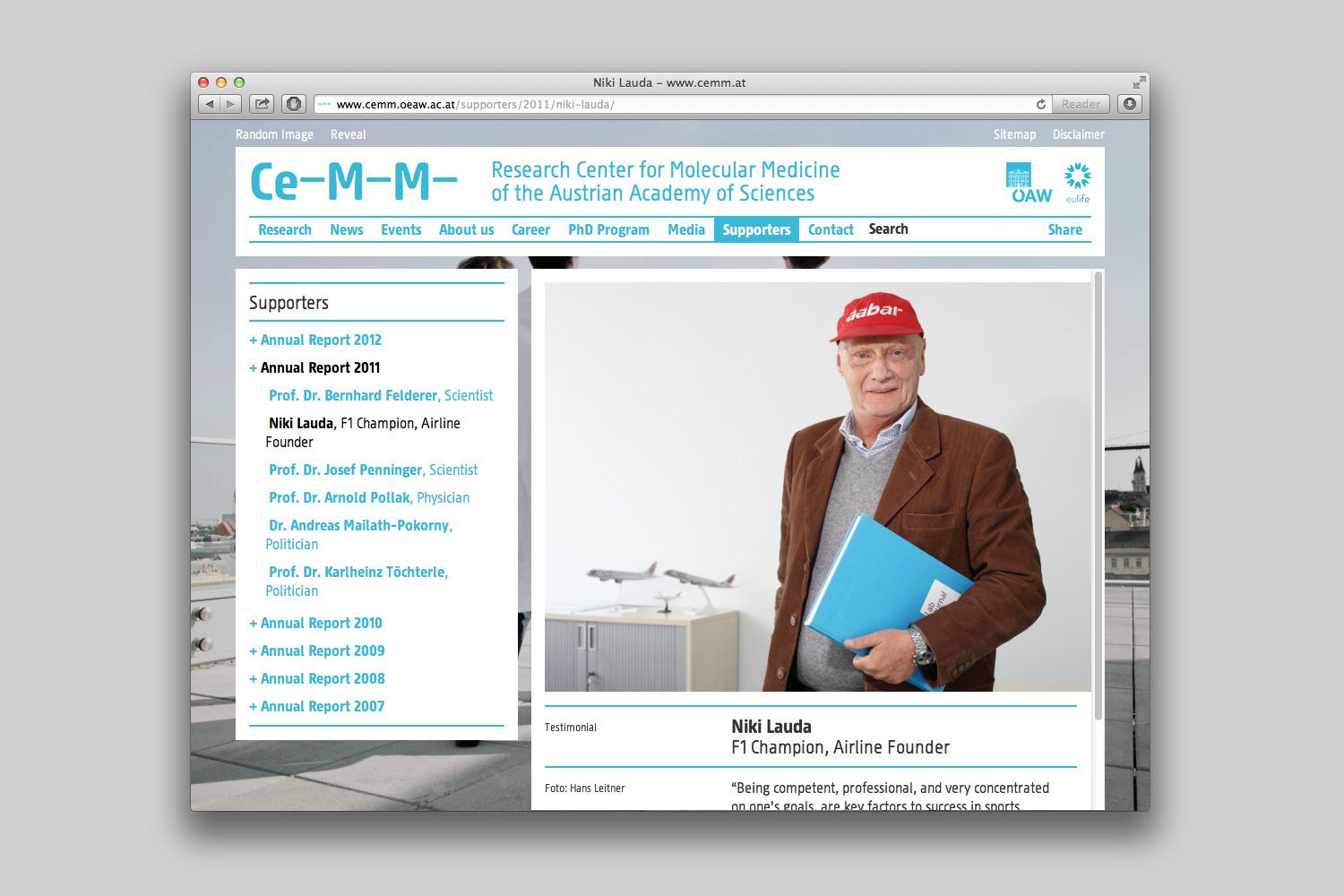 CeMM Website 7
